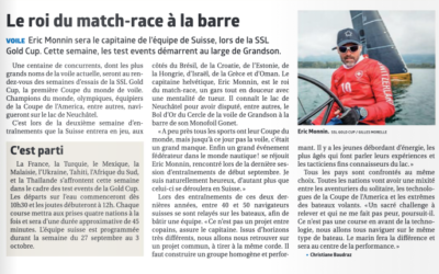 Le roi du match-race à la barre de l’équipe suisse.